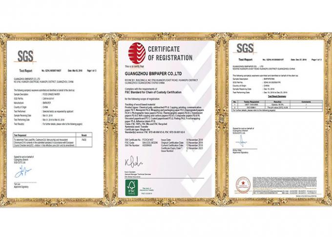 Le FSC a certifié le conseil duplex enduit par 350gsm de 250gsm 300gsm avec le dos de gris pour l'emballage