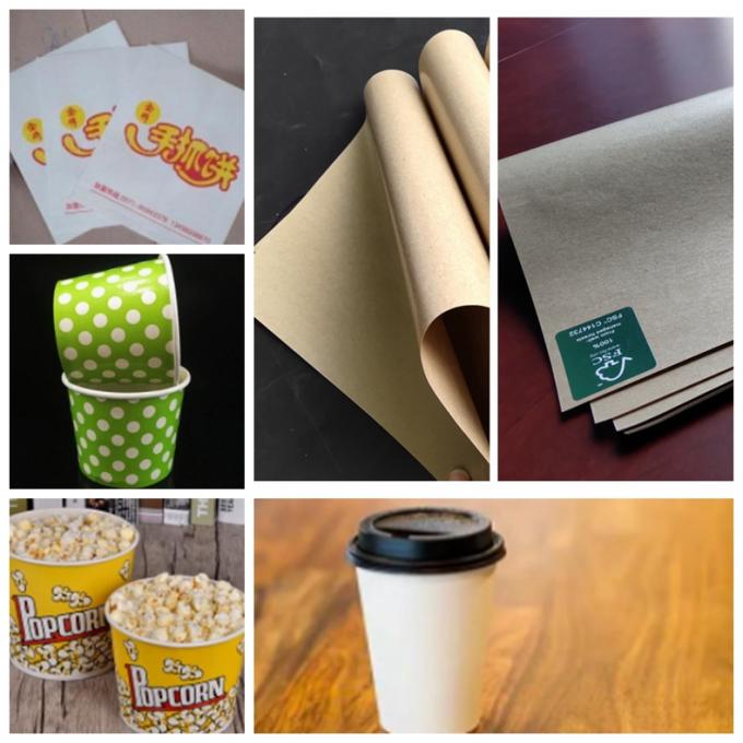 3 pouces papier enduit de catégorie comestible de 6 pouces poly/papier d'emballage de nourriture pour l'emballage de nourriture