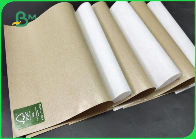 Blanc non-toxique et papier de polythène de Brown avec la pâte de bois pure 50 | 1000mm