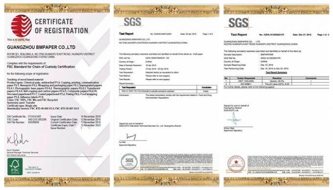 Le FSC et le GV ont approuvé la catégorie colorée de carton gris D.C.A./aa avec 1MM 1.28MM 2MM 3.2MM