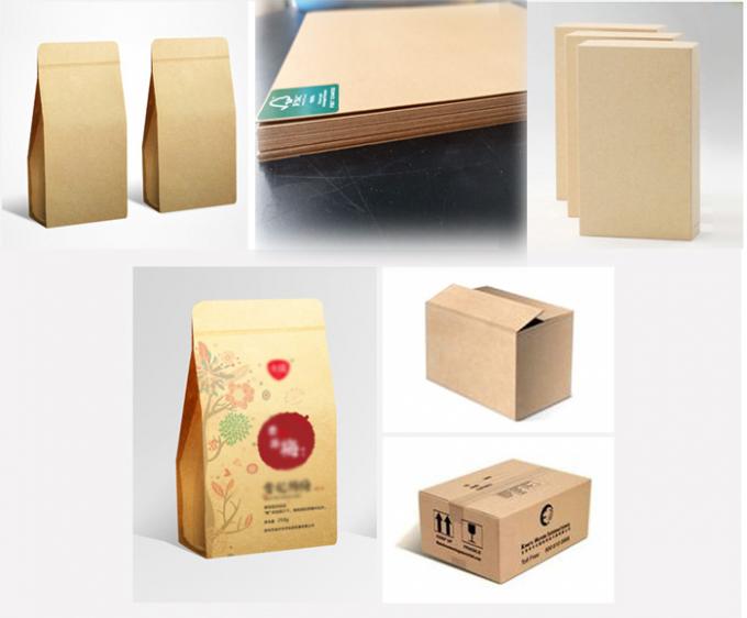 250gsm - 400gsm bon papier brun naturel de revêtement de la dureté FSC papier d'emballage pour l'emballage