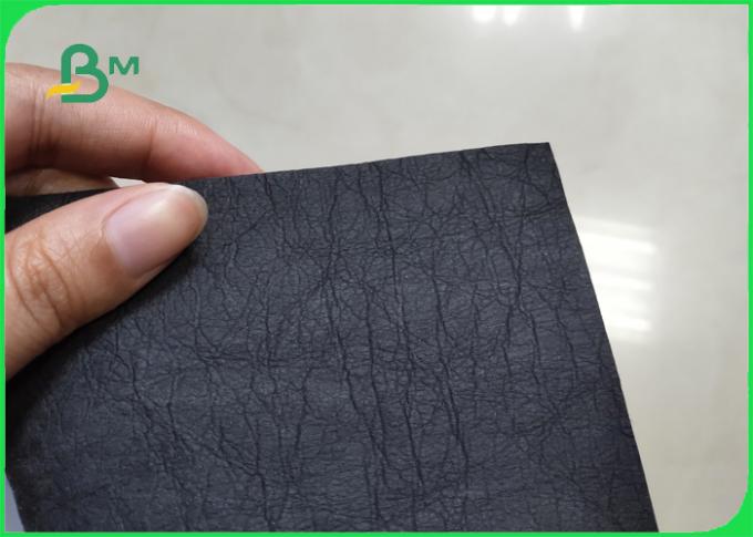 Biens de Usage-résistance lavables de papier d'emballage de couleur noire brillante et texturisée