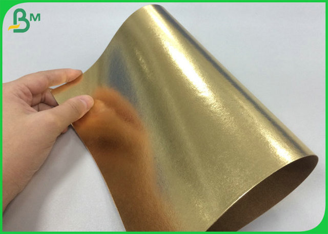 Tissu lavable de Papier d'emballage de couleur recyclable d'or de 100% pour faire à femmes le portefeuille