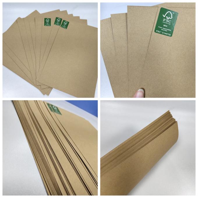 Panneau non blanchi 100g de revêtement de FSC et d'UE Papier d'emballage 400g à la taille 80 * 90cm pour l'emballage