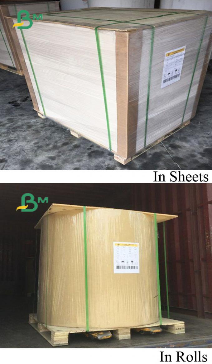 Papier d'emballage certifié par FSC de revers en feuilles un blanc latéral 32 * 40