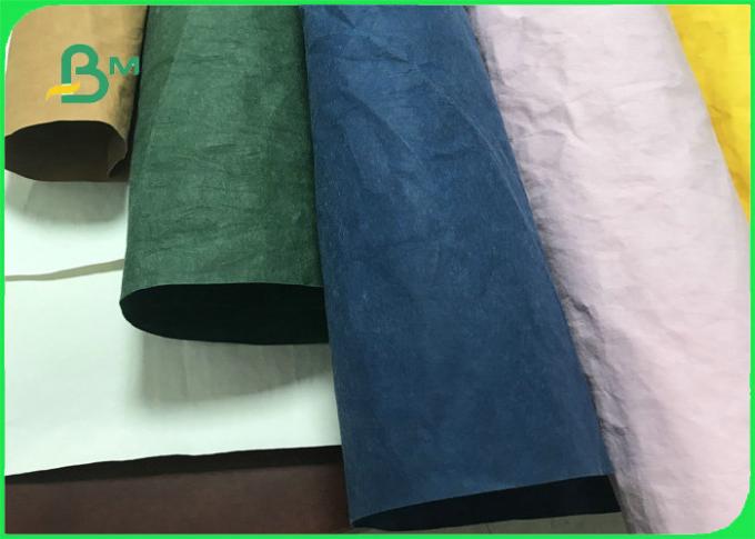 tissu coloré 0.8mm durable de papier lavable de 0.3mm 0.55mm pour des sacs de stockage