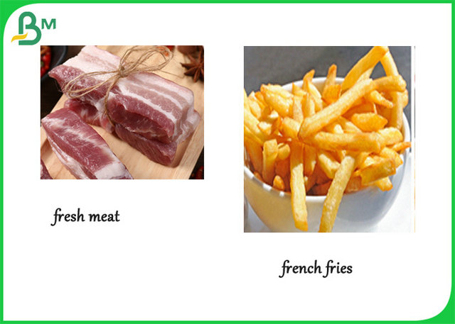 La catégorie comestible a enduit un petit pain de papier blanc de MG de PE latéral 30gr 40gr pour l'emballage de viande fraîche