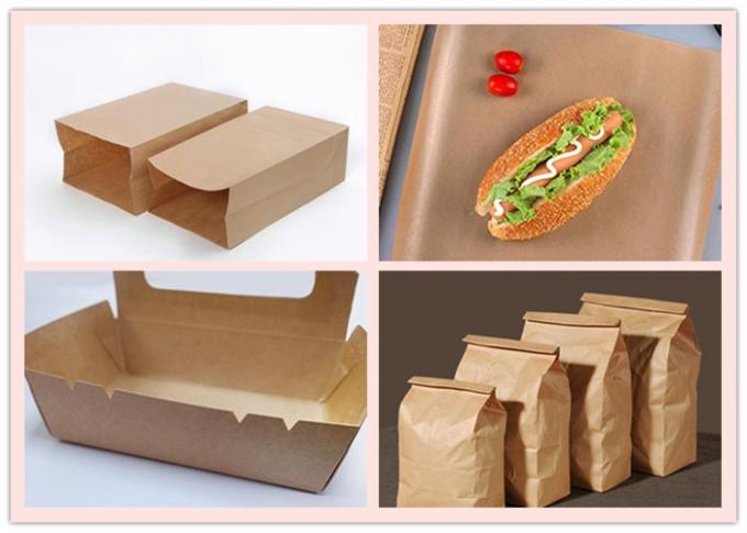Petit pain enorme non blanchi durable de papier de Brown emballage avec la catégorie comestible