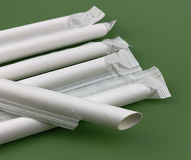 costume de papier de empaquetage de la catégorie 28gsm comestible de couleur 28mm blanche de 27mm pour envelopper des pailles