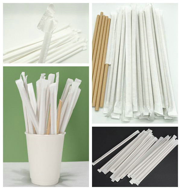 Catégorie comestible 38mm blanche Slitted de 27mm Papier d'emballage Straw Packing Paper 28g