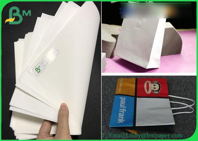 papier blanc naturel blanchi non-enduit de 70grams 120grams emballage pour des sacs à provisions