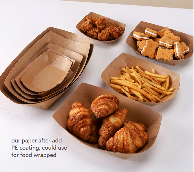 Petit pain non blanchi réutilisé de papier de la catégorie comestible 200GSM 250GSM 300 GSM emballage pour la boîte à nourriture