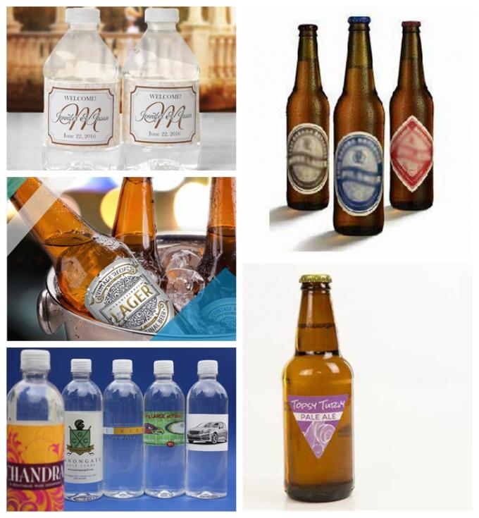 papier de la résistance au mouillé 70gsm blanc pour des labels de bouteille d'eau de label de bière