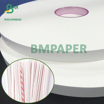 24gsm 28gsm Straw Wrapping Paper White Rolls qui respecte l'environnement 26mm 29mm 32mm
