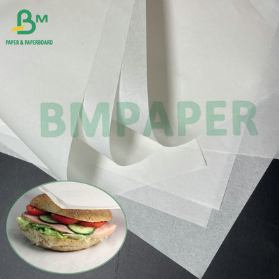 34 gm 40 gm 45 gm Rouleau de papier à l'épreuve de la graisse blanc ou brun pour emballer des sandwichs