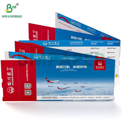175g billets d'avion thermiques personnalisés carte d'embarquement papier 18,8 cm x 8,3 cm