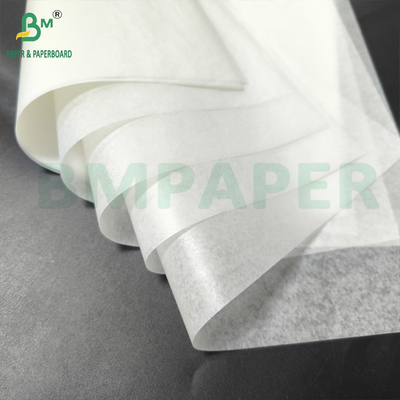 40 GSM rouleaux de papier ciré blanc ciré des deux côtés résistant à la graisse