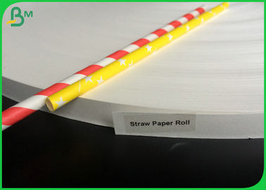 couleur blanche Straw Paper For Drinking Straws imprimable de 400mm Uncoating 60gsm 120gsm