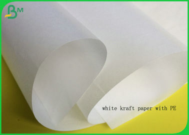 Papier d'emballage blanc enduit de PE de catégorie comestible pour le pain de emballage ou les aliments de préparation rapide chauds