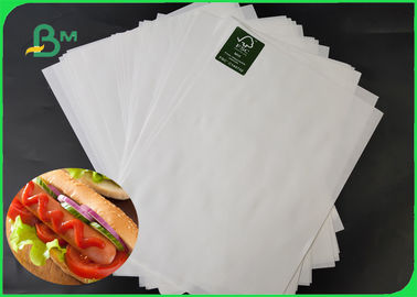 35 / papier blanc de MG MF emballage de la catégorie 40GSM comestible Rolls FDA pour l'hamburger de empaquetage