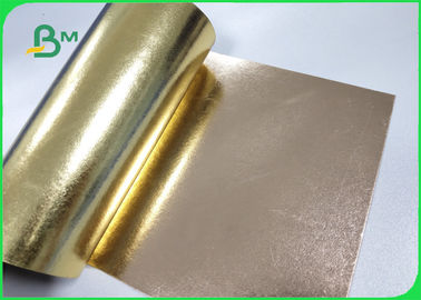 Surface d'or latérale de couleur du papier d'emballage de matériaux fibreux le lavable réfléchie