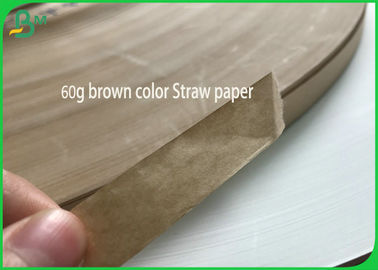 Papier d'emballage blanc Slitted coloré de papier de paille de Brown de la nature 60G de petit pain inoffensif