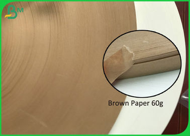 Papier de papier de couleur de paille du petit pain 15MM 27MM emballage du papier de Brown 60G pour la paille de papier