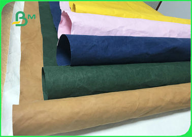 tissu coloré 0.8mm durable de papier lavable de 0.3mm 0.55mm pour des sacs de stockage