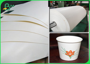 le PLA biodégradable de 100% a enduit le papier brut de tasse de petit pain de papier de catégorie comestible 210g + 26g