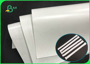 Papier blanc de la catégorie comestible 25gsm emballage + polyéthylène 10gsm pour la paille de papier d'emballage