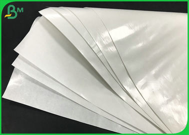 Emballage de nourriture papier d'emballage blanchi de couleur blanche du PE 40g + 10g avec poly stratifié