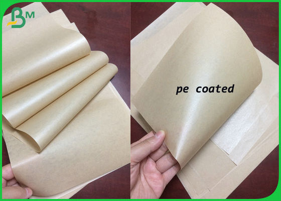 Papier sûr et dégradable de 100% de Brown emballage avec du PE enduit pour des sacs en papier
