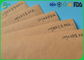 Papier de revêtement de Brown Papier d'emballage de pâte de bois de 100% 35 GM/M - 100gsm pour des aperçus gratuits de sac de papier
