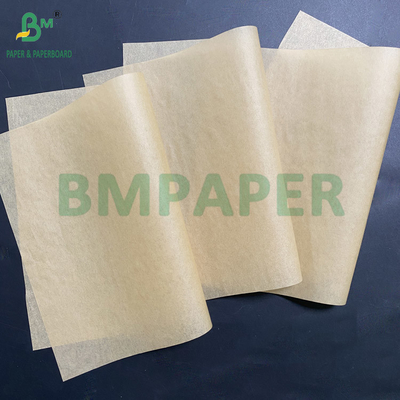 34 gm 40 gm papier à l'épreuve de la graisse Kraft Brown Sandwich Feuilles d'emballage Taille personnalisée