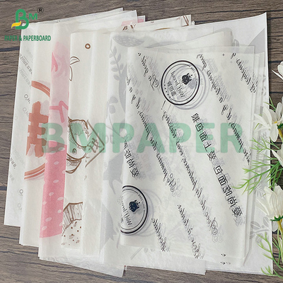 Papier à l'épreuve de la graisse blanc 38 gm 40 gm pour les aliments frits enveloppé en rouleau de 106 cm