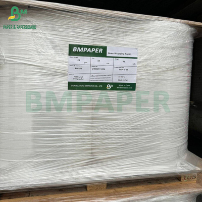 24 grammes de papier blanc et coloré pour boisson paille enveloppement individuel 25,5 mm 32 mm rouleau