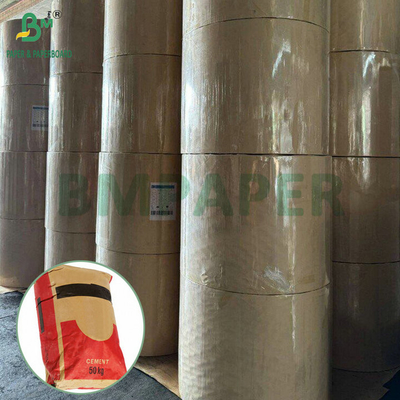 Pâte de bois vierge 70g 80g 90g Ciment Kraft naturel sacs de papier rouleaux