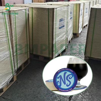 Carton absorbant l'eau à haute pulpe 1 mm 1,4 mm Tissu de bière blanc