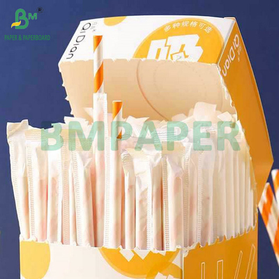 Papier Kratf blanc imprimable à haute résistance 24 gm 28 gm pour emballer la paille de boisson