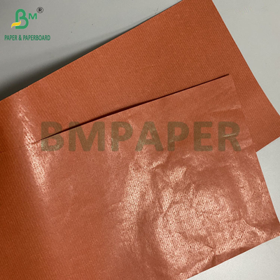 Papier kraft rayé rouge de 42 gm pour l'emballage de fruits cire d'un côté papier léger de qualité alimentaire