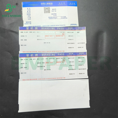 Carte d'embarquement imprimable en blanc blanc en blanc papier thermique 175 gm 18,8 x 8,3 cm