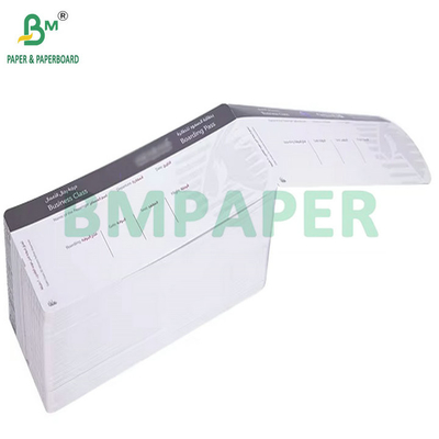 175g 18,8cm x 8,3cm Carte d'embarquement thermique en blanc Billets d'avion bon marché personnalisés