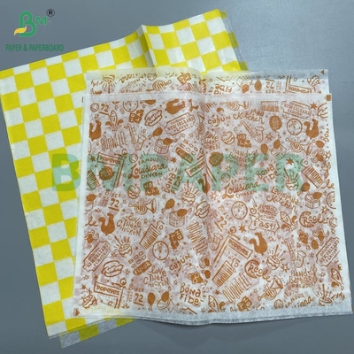 30 gm 40 gm papier d'emballage de hamburger pour les aliments collations sacs en cire revêtu d'huile étanche