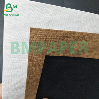 0.35 mm, 0.55 mm Papier en tissu kraft blanc noir lavé pour la fabrication de sacs