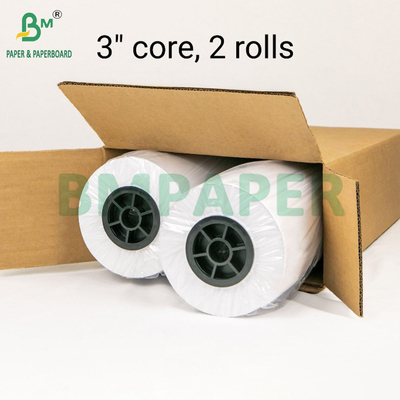 20# Rouleau de papier blanc pour imprimantes à jet d'encre grand format 24 pouces x 150 pieds