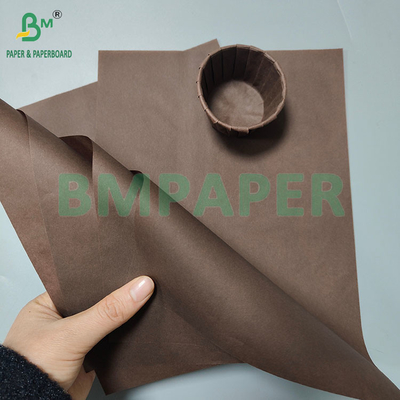 40gm étanche à la graisse Coupe de cuisson brune plateau de papier pour gâteaux