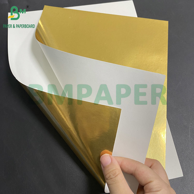70 gm papier métallique pour les étiquettes de bouteilles de bière argenté haut blanc arrière 765 mm