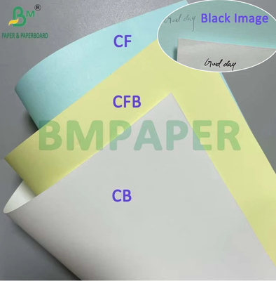 75 grammes de papier NCR blanc rose sans carbone pour la facture de transport 8,5' x 14' image noire