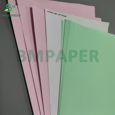 75 grammes de papier NCR blanc rose sans carbone pour la facture de transport 8,5' x 14' image noire