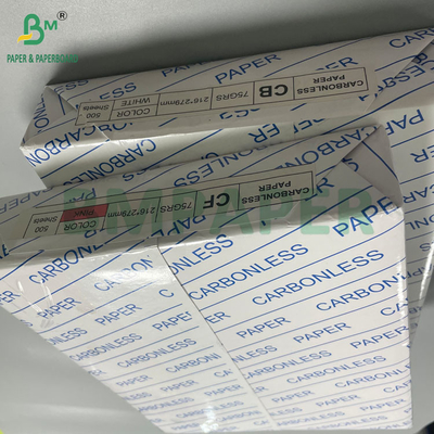 NCR 56G 60G 76G Image noire Papier de copie sans carbone en rouleaux en feuille en feuille